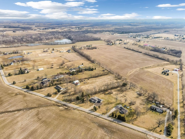 drone / aerial view featuring a rural view