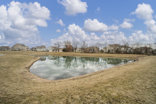 property view of water featuring a residential view