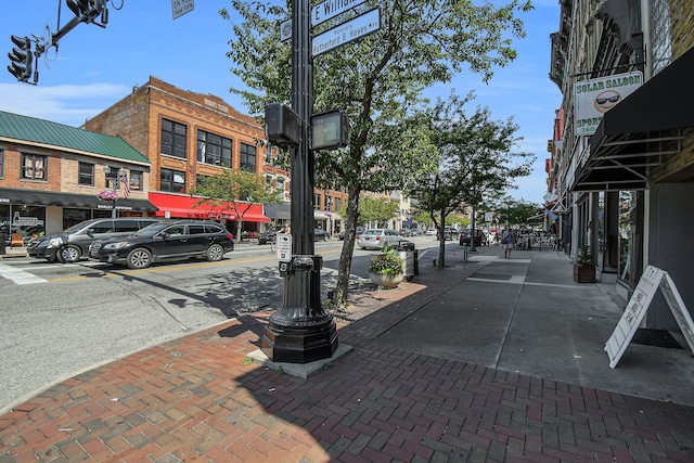 view of street featuring sidewalks