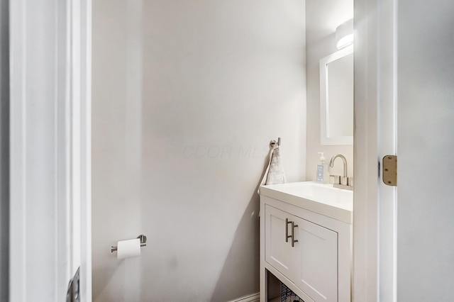 half bath with vanity