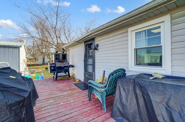 view of wooden deck