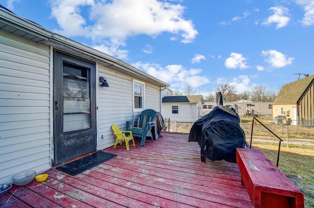 wooden deck with fence