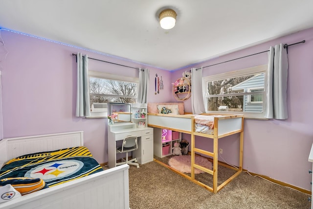 view of carpeted bedroom