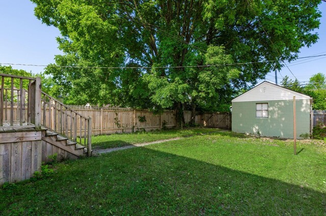 983 Seymour Ave, Columbus, OH 43206 - fenced backyard with stairway