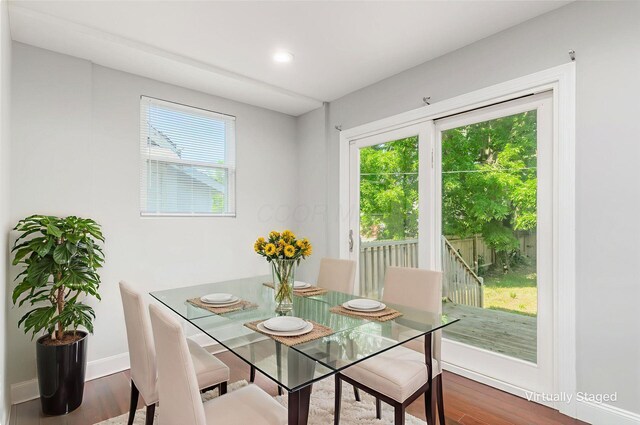 983 Seymour Ave, Columbus, OH 43206 - dining room featuring wood finished floors and recessed lighting