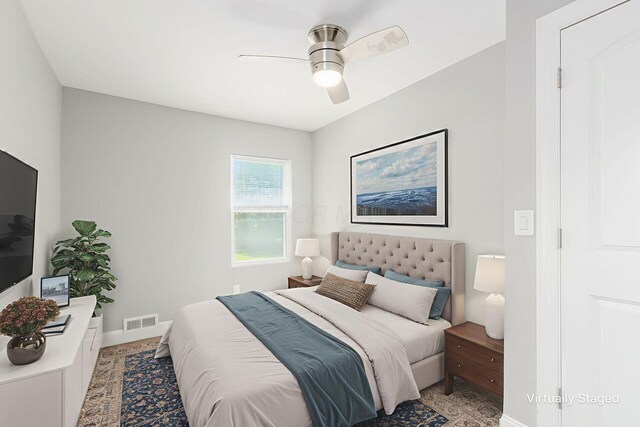 983 Seymour Ave, Columbus, OH 43206 - bedroom featuring baseboards and a ceiling fan