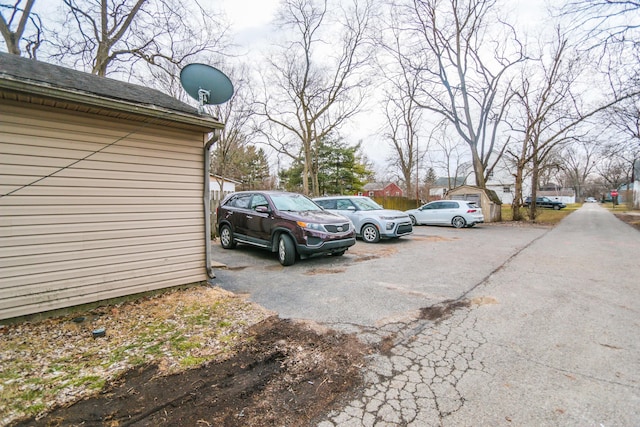 view of parking / parking lot