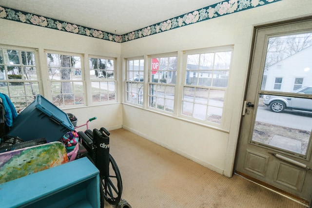 view of sunroom