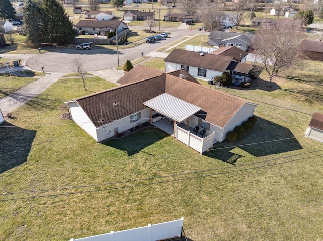 bird's eye view featuring a residential view