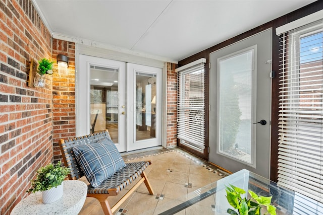 interior space featuring french doors