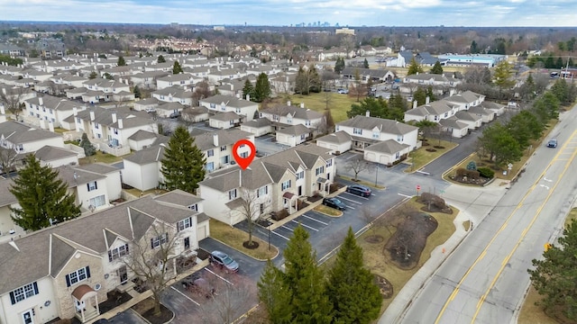 bird's eye view featuring a residential view