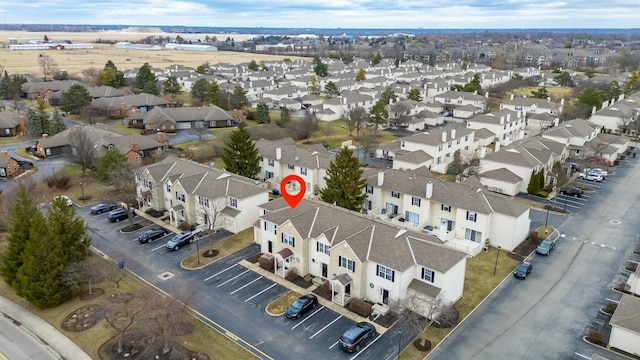 bird's eye view with a residential view