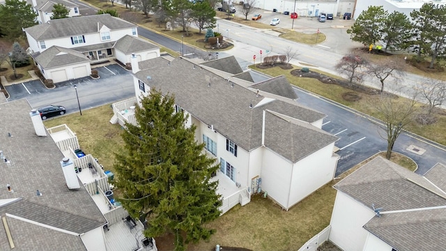 drone / aerial view with a residential view