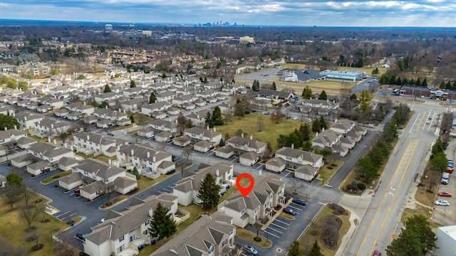 aerial view featuring a residential view