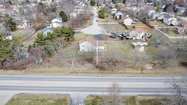 aerial view with a residential view