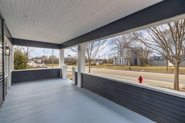 view of patio featuring covered porch