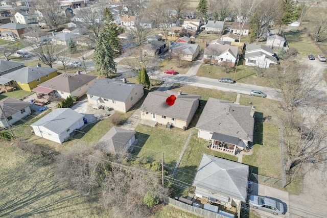 drone / aerial view with a residential view