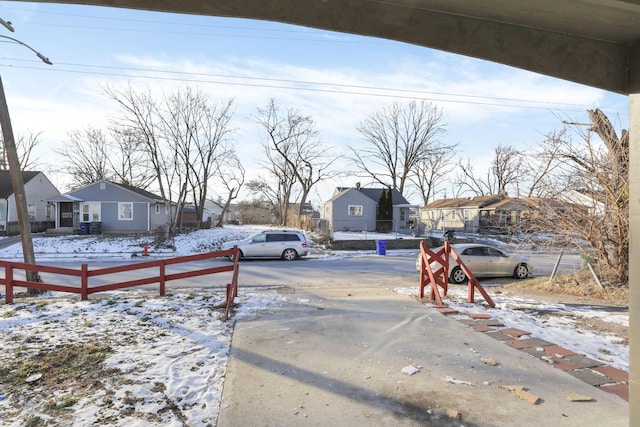 view of street with a residential view