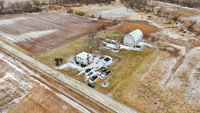 drone / aerial view featuring a rural view