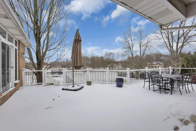 exterior space with outdoor dining space