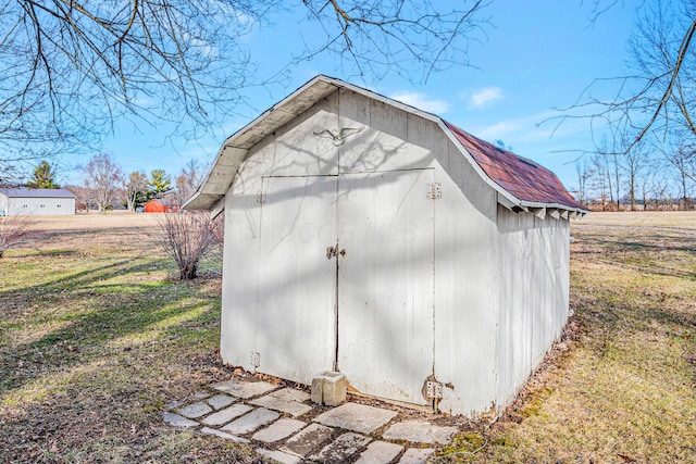 view of shed