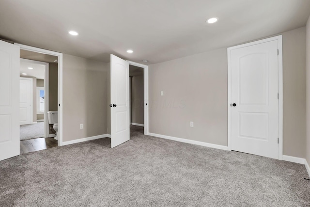 32 Railroad St, Jeffersonville, OH 43128 - unfurnished bedroom with carpet, baseboards, and recessed lighting