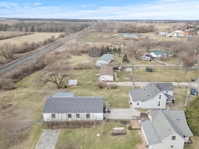 bird's eye view with a rural view