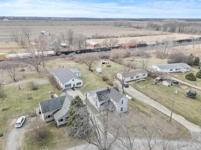 bird's eye view with a rural view