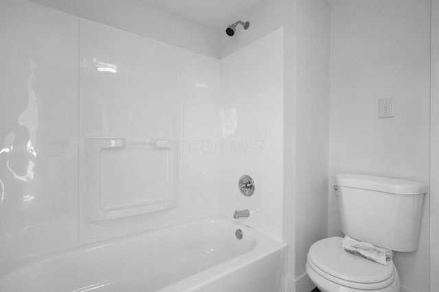 full bathroom with shower / bathtub combination and toilet