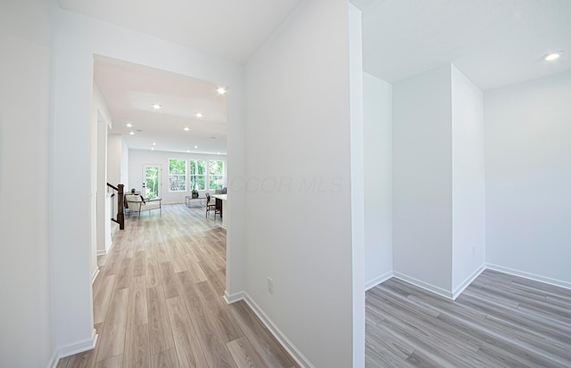603 Mill Stone Dr Lot 2257, Sunbury, OH 43074 - corridor with light wood-type flooring, recessed lighting, and baseboards