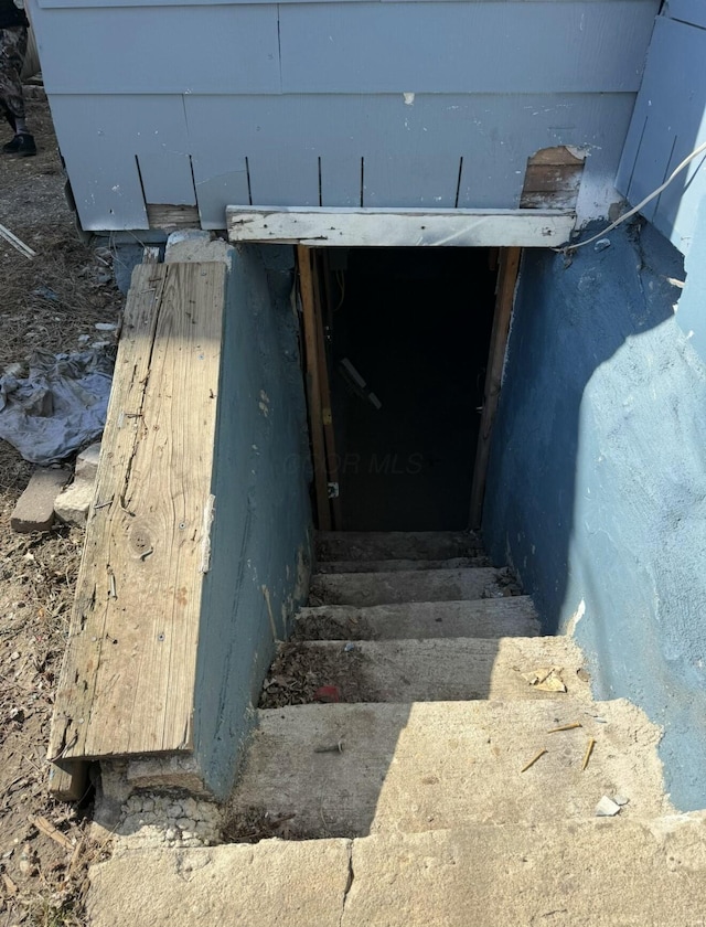 view of entry to storm shelter