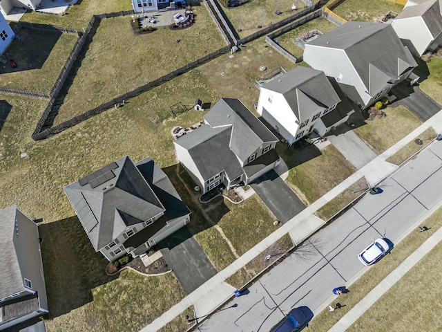 bird's eye view with a residential view