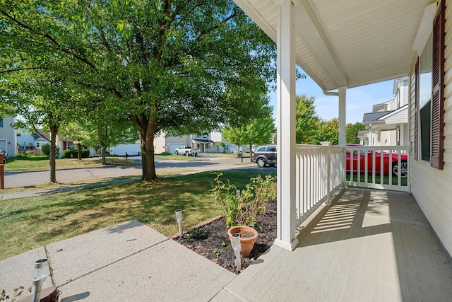 view of patio featuring covered porch