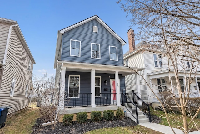 view of front of house with a porch