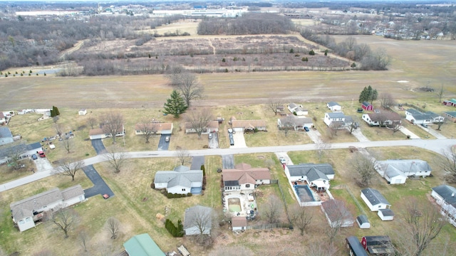 aerial view featuring a rural view