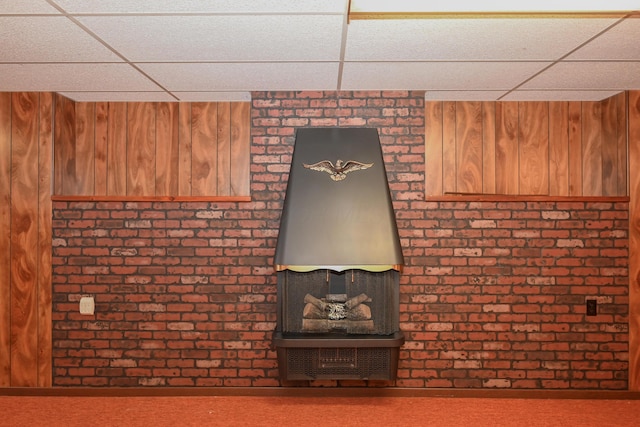 details with a paneled ceiling