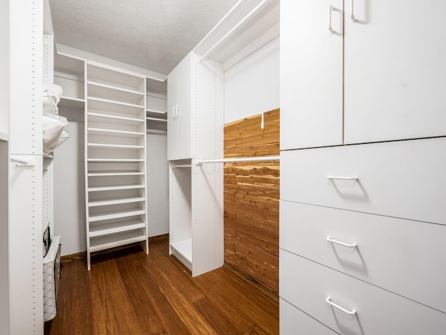 spacious closet with wood finished floors