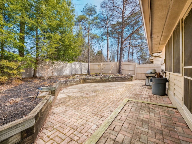 view of patio / terrace featuring a fenced backyard