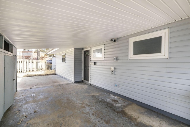 view of patio / terrace with fence