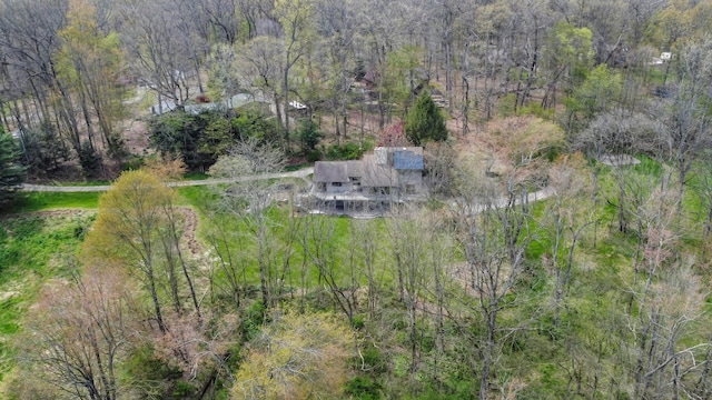 bird's eye view with a forest view