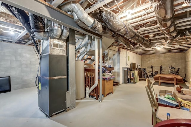 3093 Briar Ridge Rd, Columbus, OH 43232 - unfinished below grade area with heating unit and visible vents