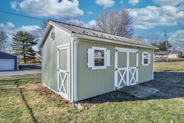 view of shed