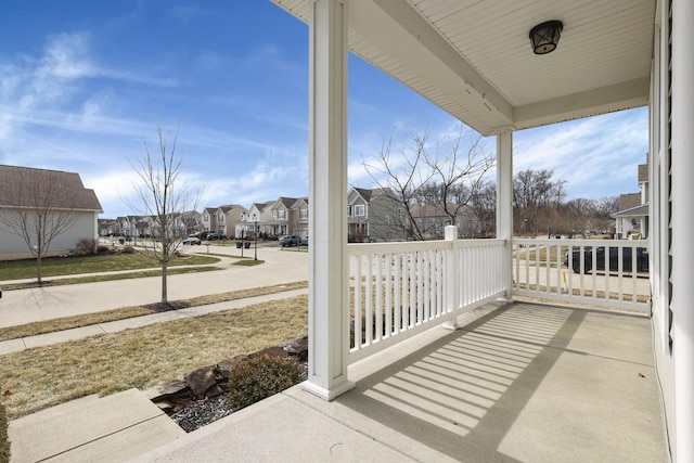 view of patio with a residential view