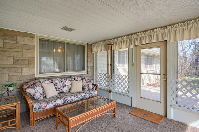 view of sunroom