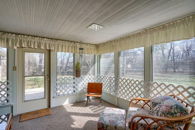 view of sunroom / solarium