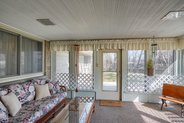 view of sunroom / solarium