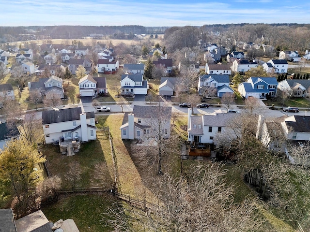 aerial view featuring a residential view