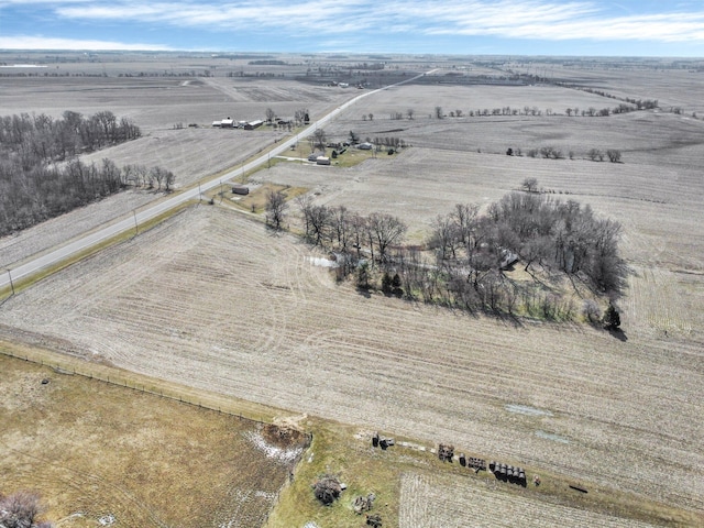 bird's eye view featuring a rural view