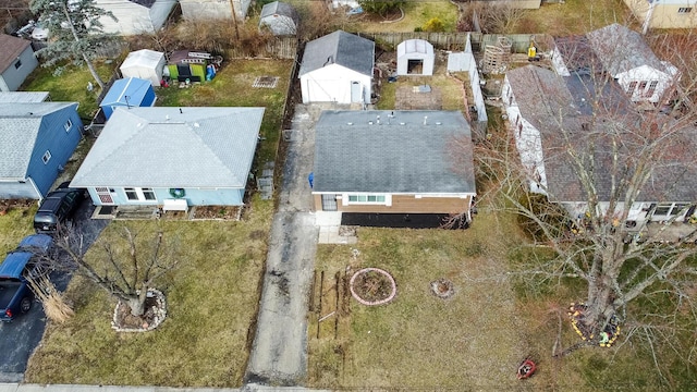 drone / aerial view featuring a residential view