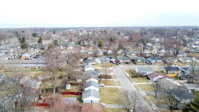 bird's eye view with a residential view